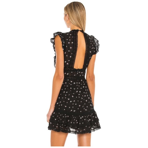 SAYLOR Prarie Mini Dress in Black - Picture 5 of 15